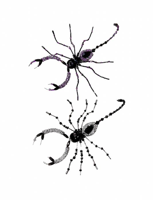 Halloween Collection- Beaded Scorpion LG Clip (Set of 2)