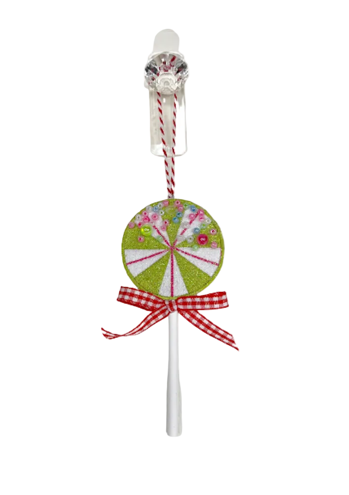 A Sweet Candy EXCLUSIVE Embroidered with Beading Lollipops (Set of 3)