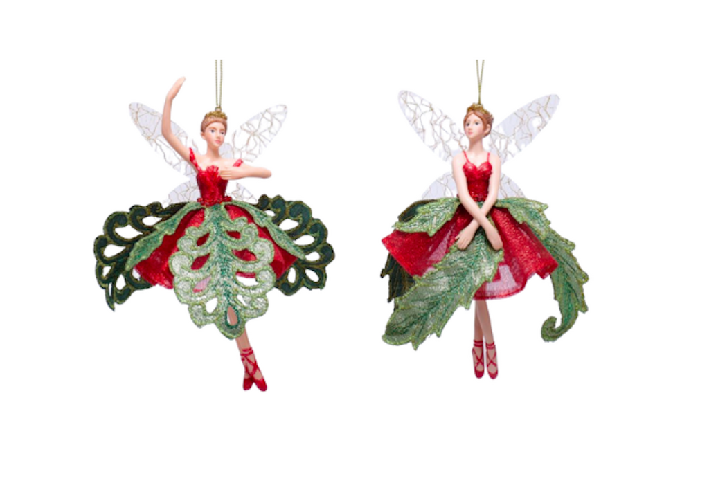 Red and Green Ballerina Faires (Set of 2)