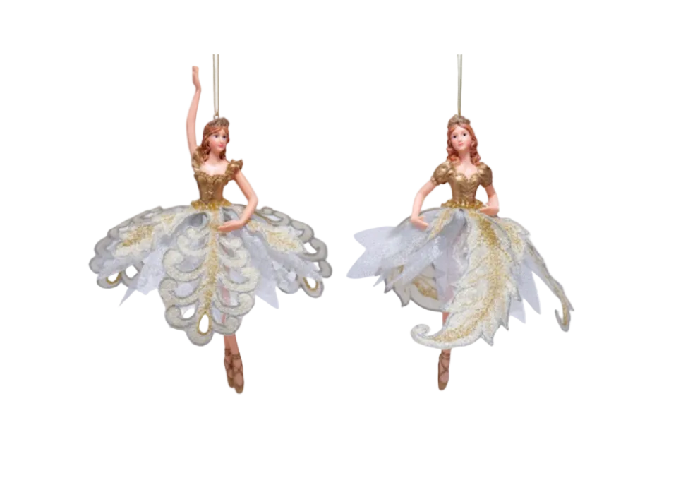 Silver and Gold Ballerinas (Set of 2)