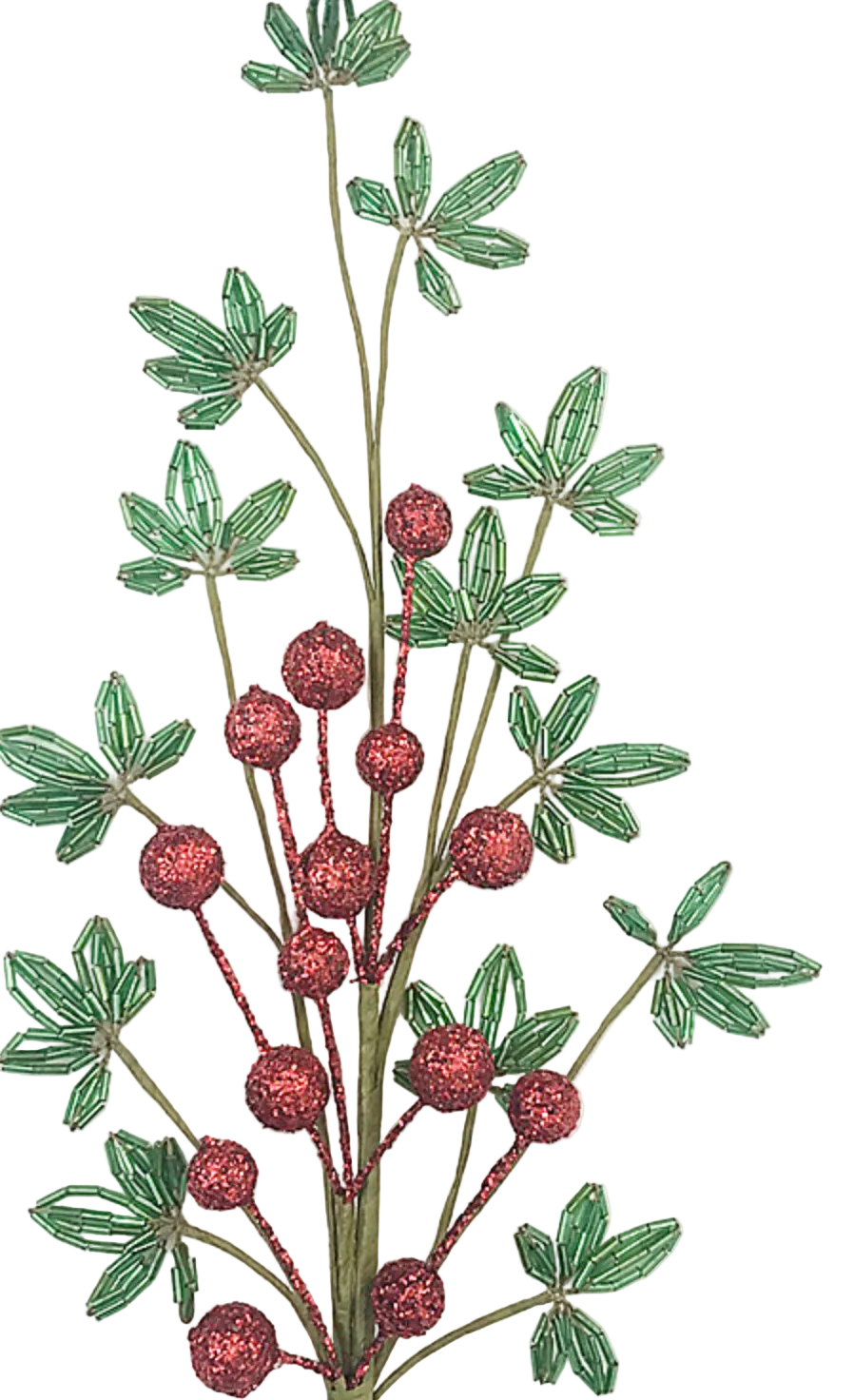 Stem- Beaded Leaves and Berries