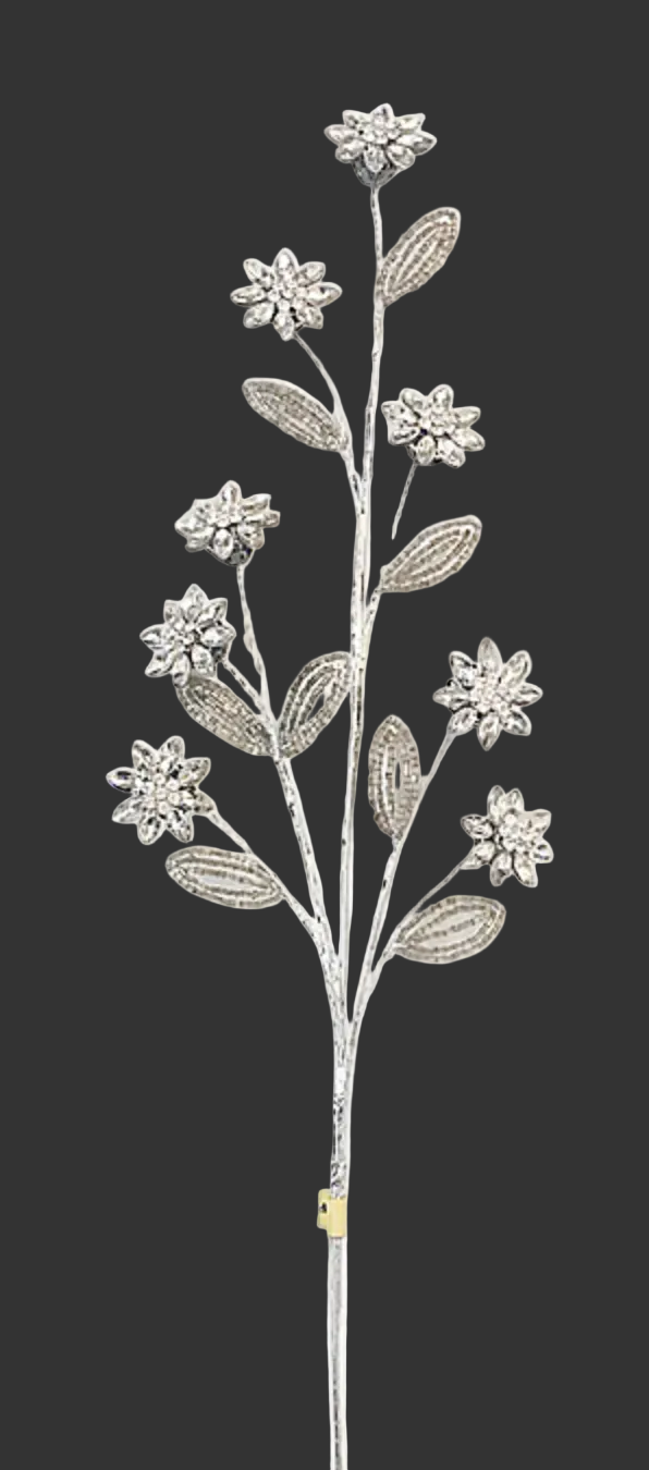 Stem-Diamond Beauty and Beaded Flowers