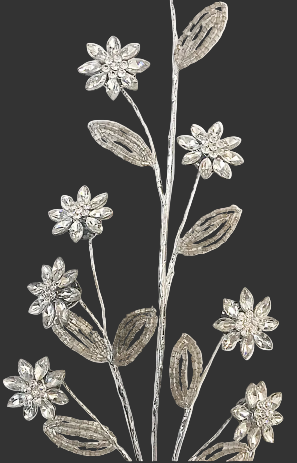 Stem-Diamond Beauty and Beaded Flowers