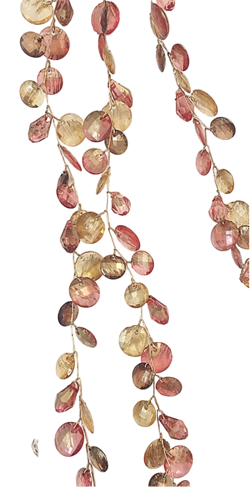 Amber Trailing Leaves Beaded Branch-EXCLUSIVE